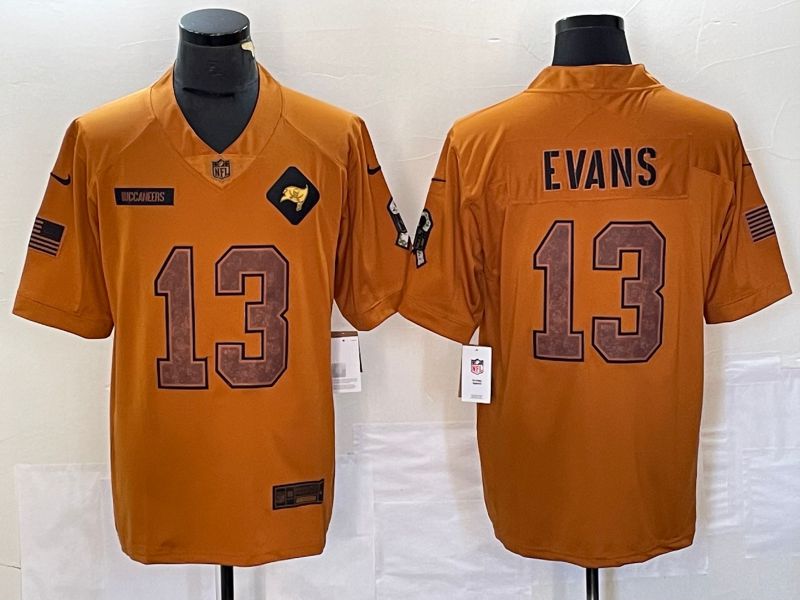 Men Tampa Bay Buccaneers #13 Evans brown Nike 2023 Salute To Service Limited NFL Jersey